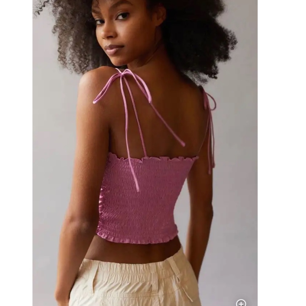 Urban Outfitters Satin Pink Tank Top Size Medium - Picture 3 of 3